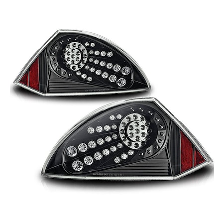 Winjet Led Tail Lights - Black / Clear CTWJ-0040-BC